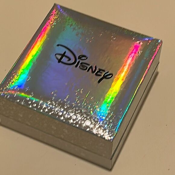 Disney Never Stop Dreaming Two Tone Clear Crystal Charm Necklace Silver Plated - Picture 5 of 9